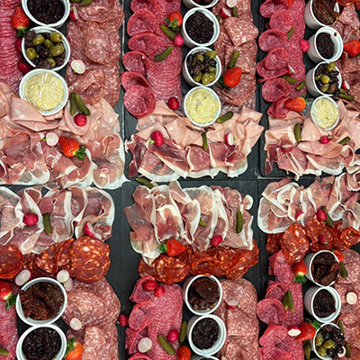 Professionally prepared board lunch and office catering